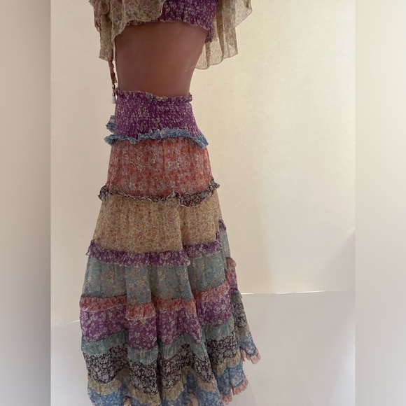 Zimmermann Carnaby Tiered Ruffle Skirt and Top 0P 1 XS S - Picture 8 of 10